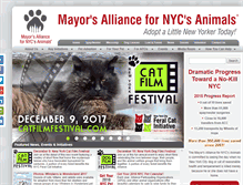 Tablet Screenshot of animalalliancenyc.org